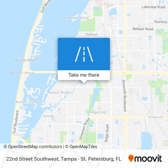 22nd Street Southwest map