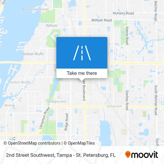Mapa de 2nd Street Southwest