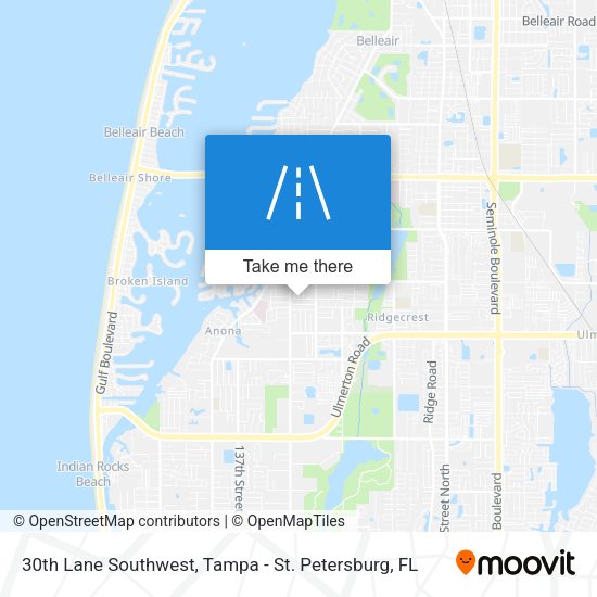 30th Lane Southwest map