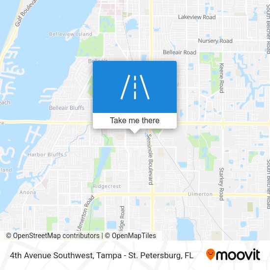 4th Avenue Southwest map