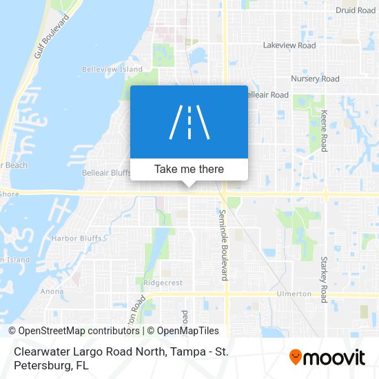 Clearwater Largo Road North map