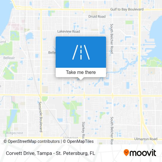 Corvett Drive map
