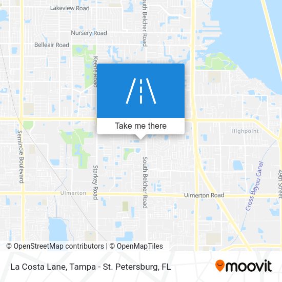 La Costa Lane map