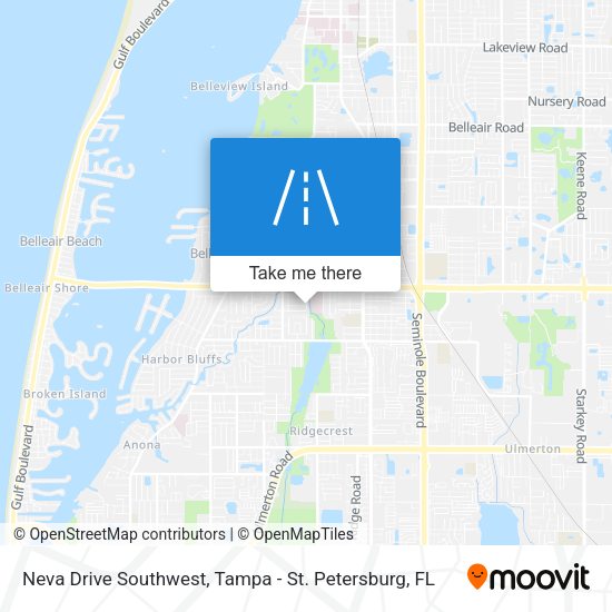 Neva Drive Southwest map