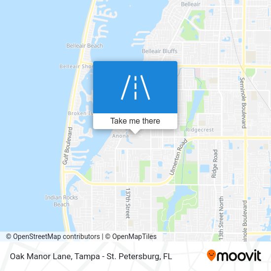Oak Manor Lane map
