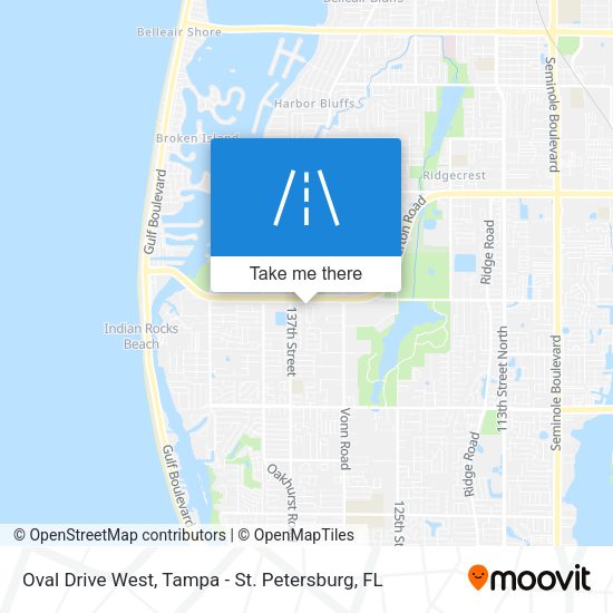 Oval Drive West map