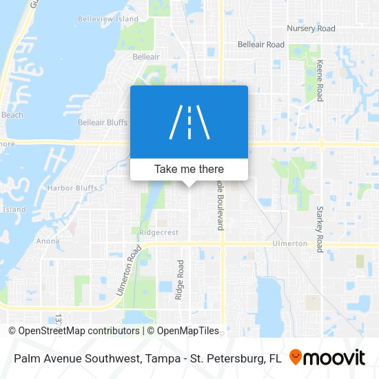 Palm Avenue Southwest map