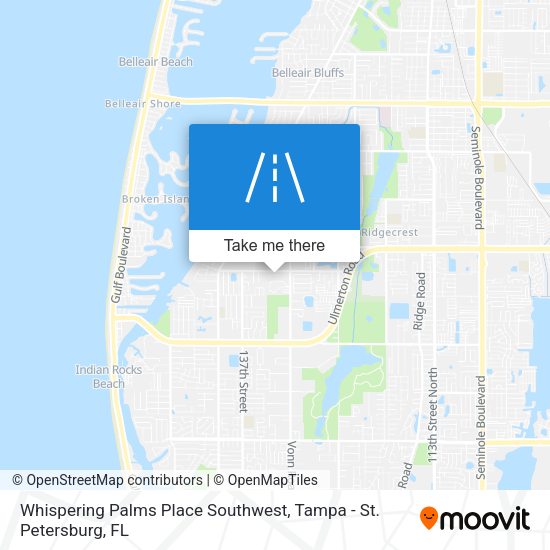 Whispering Palms Place Southwest map
