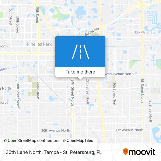 30th Lane North map