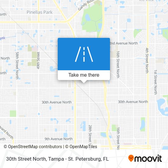 30th Street North map