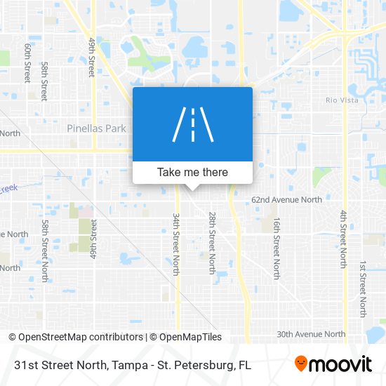 31st Street North map