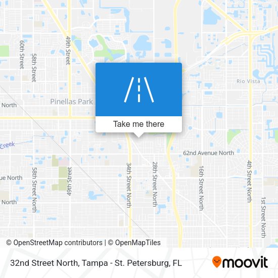 32nd Street North map