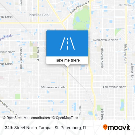 34th Street North map