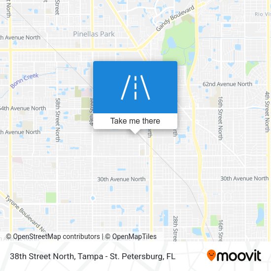 38th Street North map