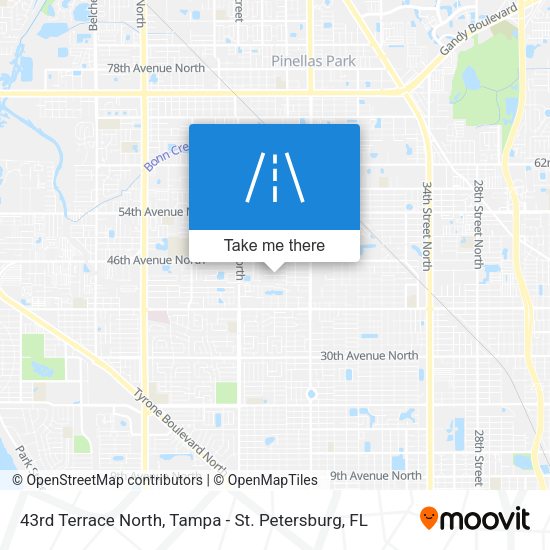 Mapa de 43rd Terrace North