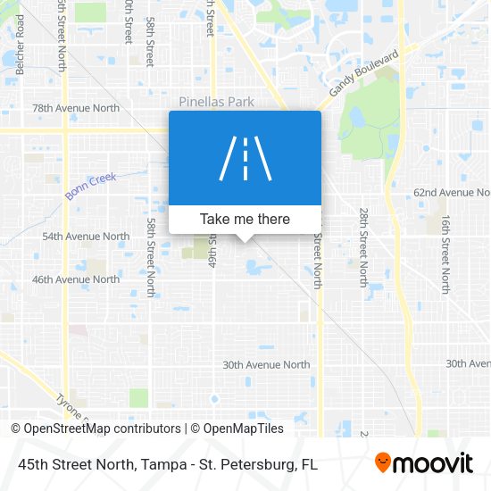 45th Street North map