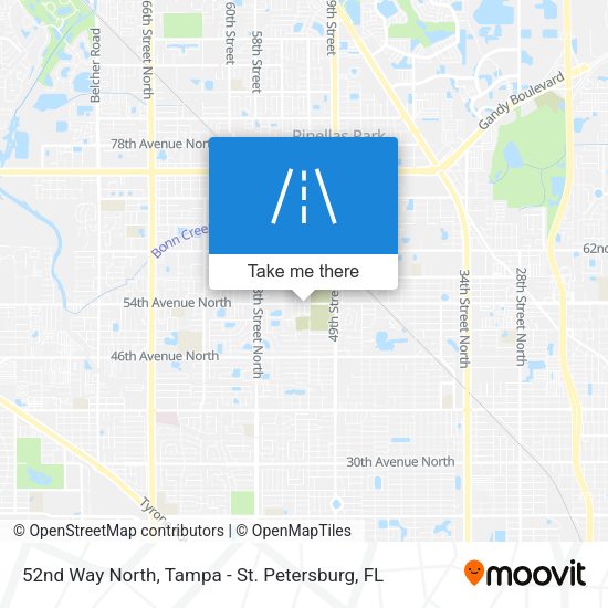 52nd Way North map