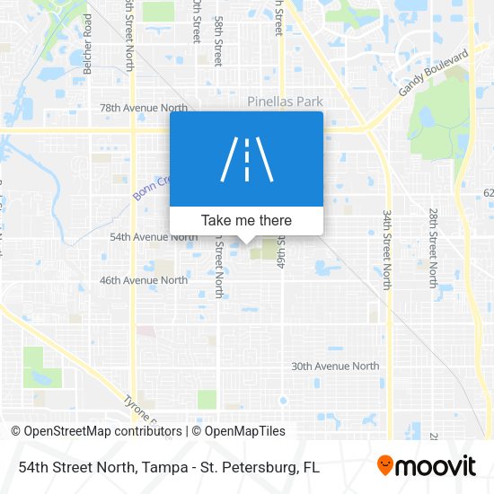 54th Street North map