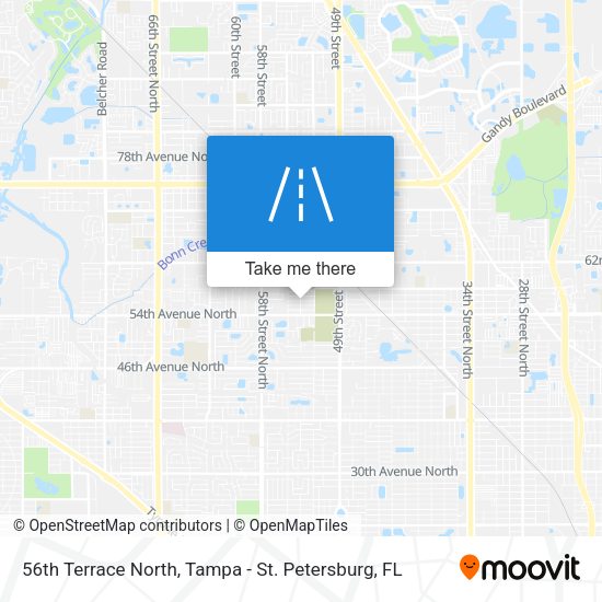 56th Terrace North map