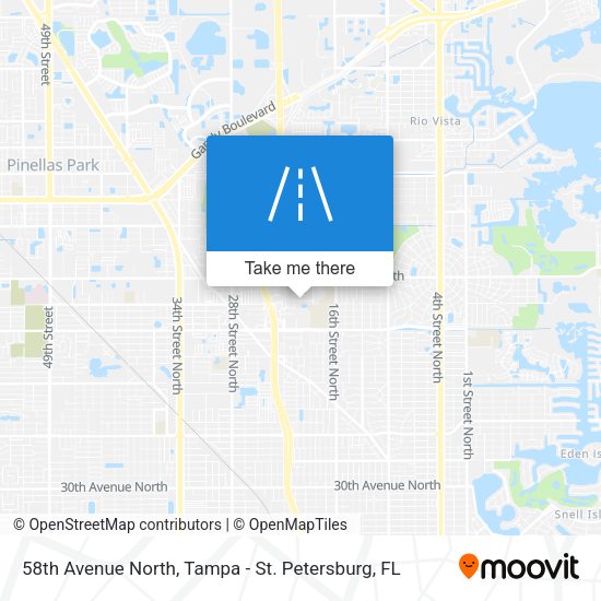 58th Avenue North map