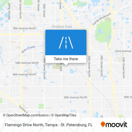 Flamingo Drive North map