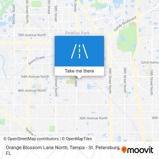 Orange Blossom Lane North map