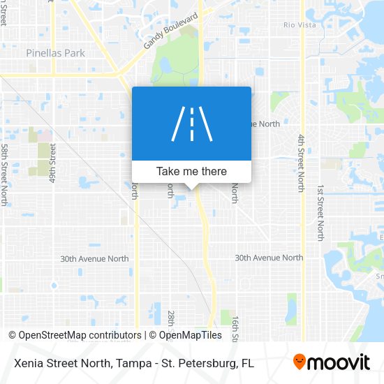 Xenia Street North map