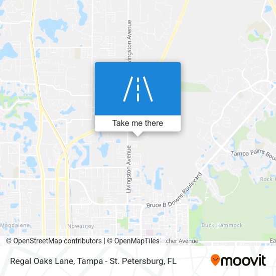 Regal Oaks Lane map