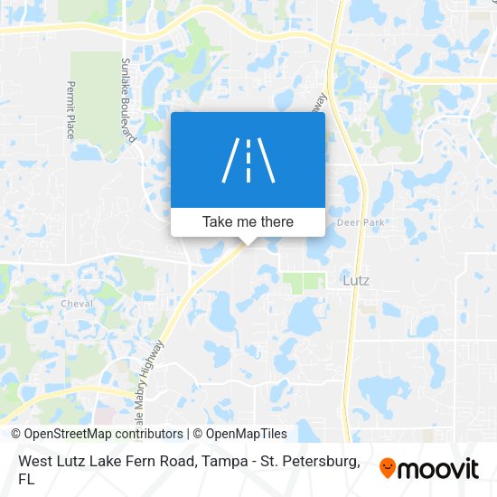 West Lutz Lake Fern Road map