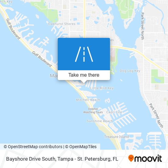 Mapa de Bayshore Drive South