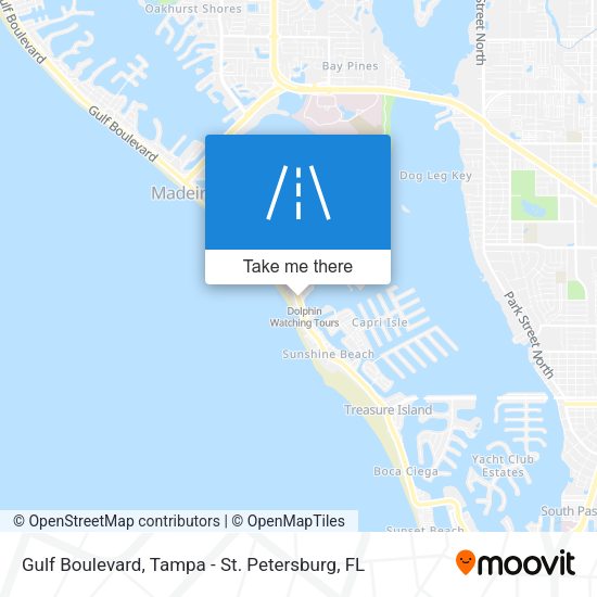 Gulf Boulevard map