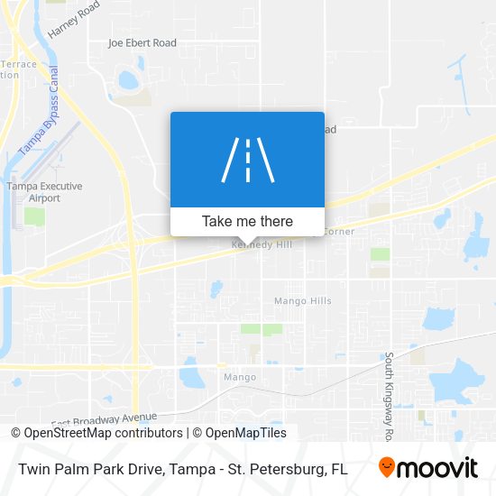 Twin Palm Park Drive map