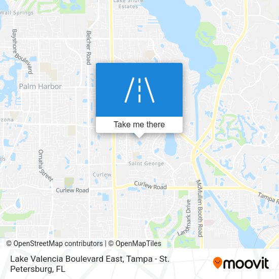 Lake Valencia Boulevard East map