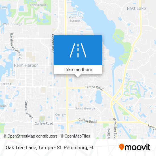Oak Tree Lane map