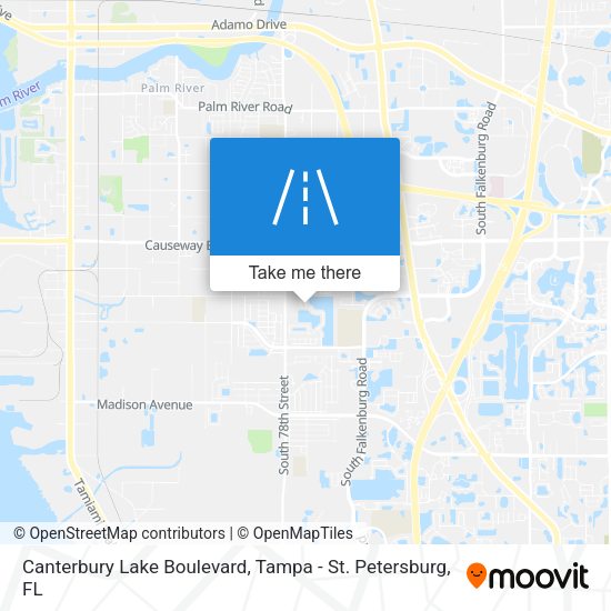Canterbury Lake Boulevard map