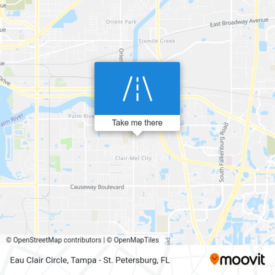 Mapa de Eau Clair Circle