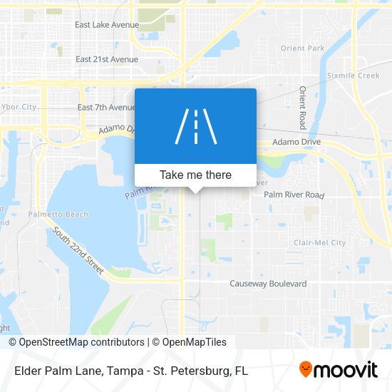 Elder Palm Lane map