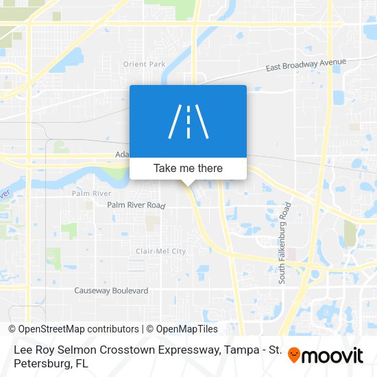 Mapa de Lee Roy Selmon Crosstown Expressway