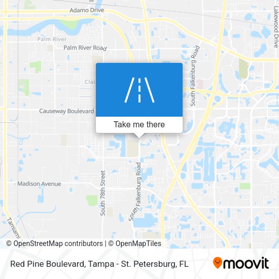 Red Pine Boulevard map