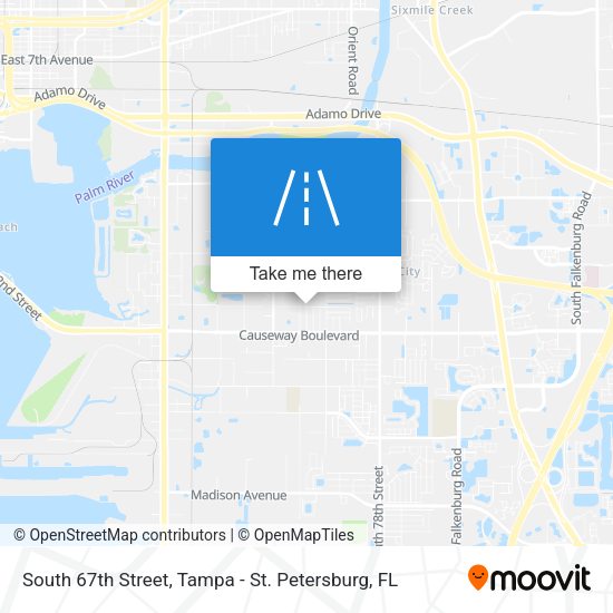 South 67th Street map