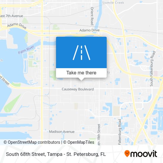 Mapa de South 68th Street