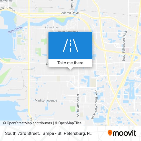 South 73rd Street map