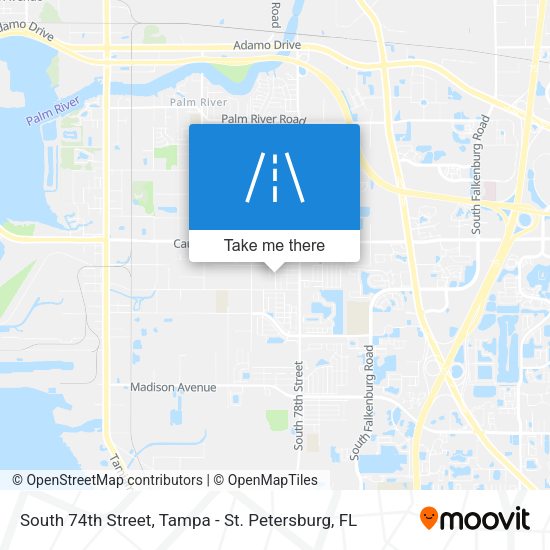 South 74th Street map