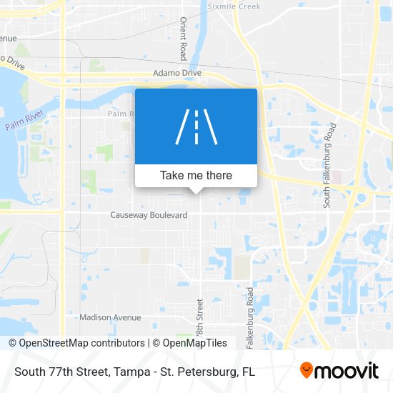South 77th Street map