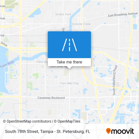 South 78th Street map