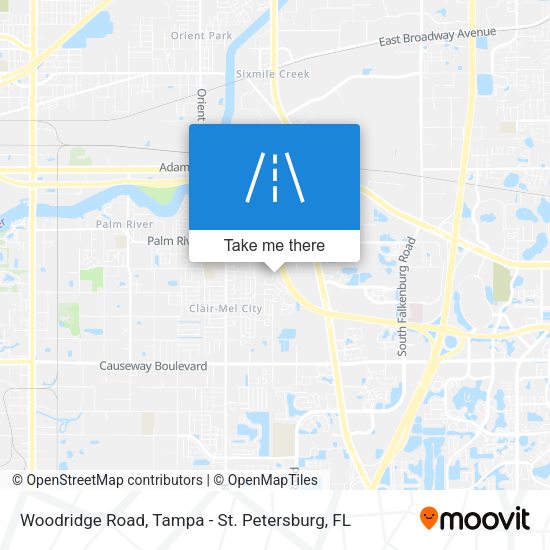 Woodridge Road map