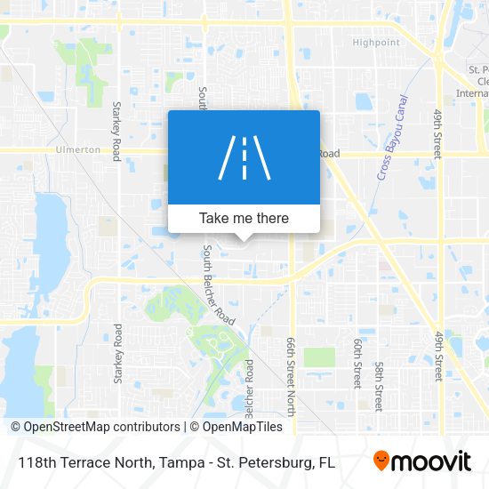118th Terrace North map
