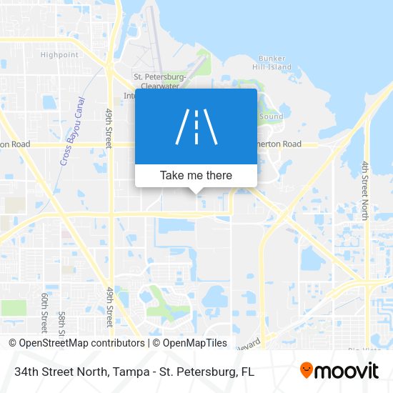 34th Street North map