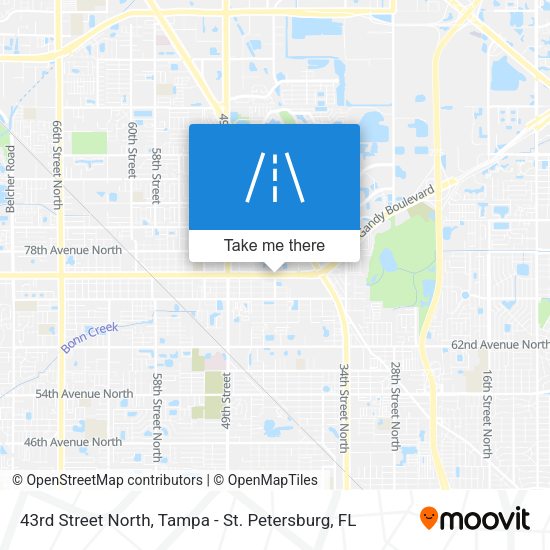 43rd Street North map