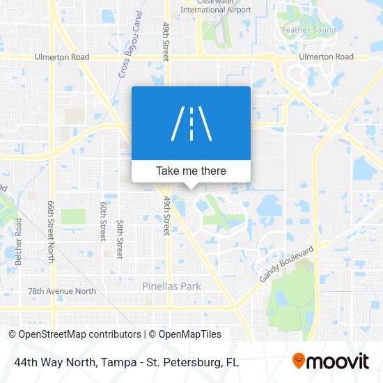 44th Way North map